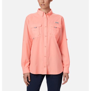 Columbia Overhemd Dames, PFG Bahama Long Sleeve Roze, 13SJVXUNQ